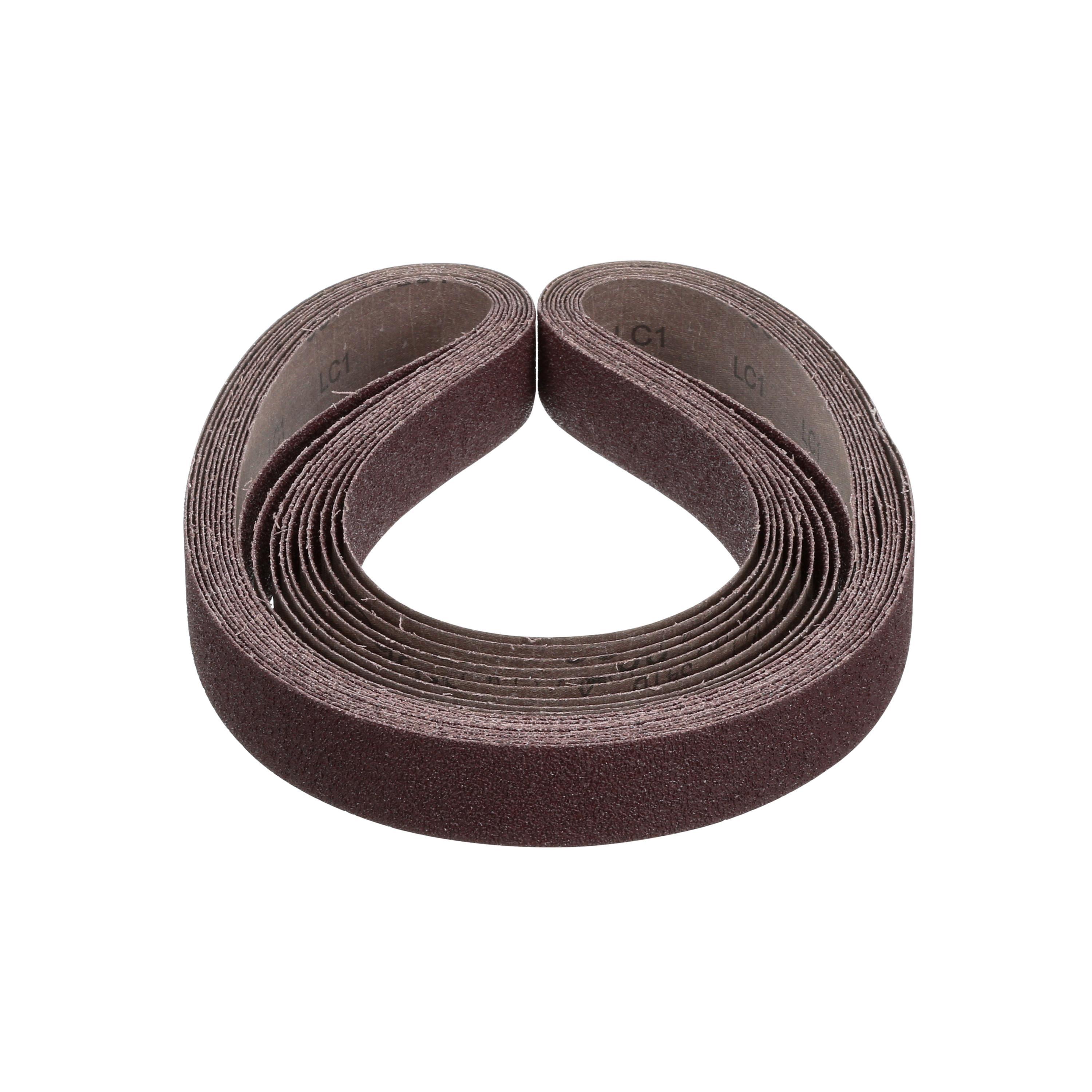3M 7000118858 Narrow Cloth Belt, 1 in W Belt x 42 in L, 80 Grit, Medium Grade, Cloth Backing - Coated Abrasive Belts